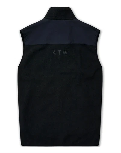 Halo - Blocked Fleece Vest - Black